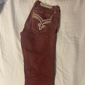 Rock revival mauve colored skinnies size 31